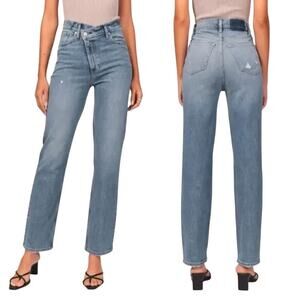 Abercrombie Fitch 10 NEW Crossover 90 Straight Ultra High Rise Jeans Curve Love